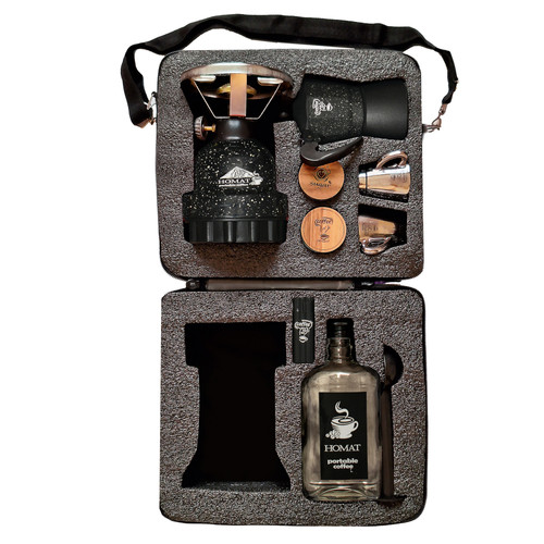 کیف پک قهوه اسپرسو ساز هدیه ولنتاین سالگردازدواج کادوعروس داماد کادویی موکاپات قهوه جوش