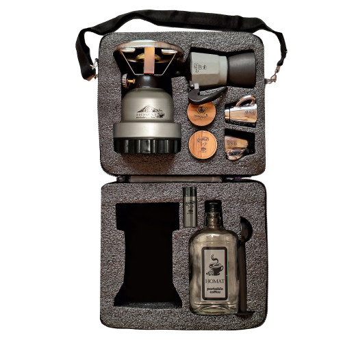 کیف پک قهوه اسپرسو ساز هدیه ولنتاین سالگردازدواج کادوعروس داماد کادویی موکاپات قهوه جوش